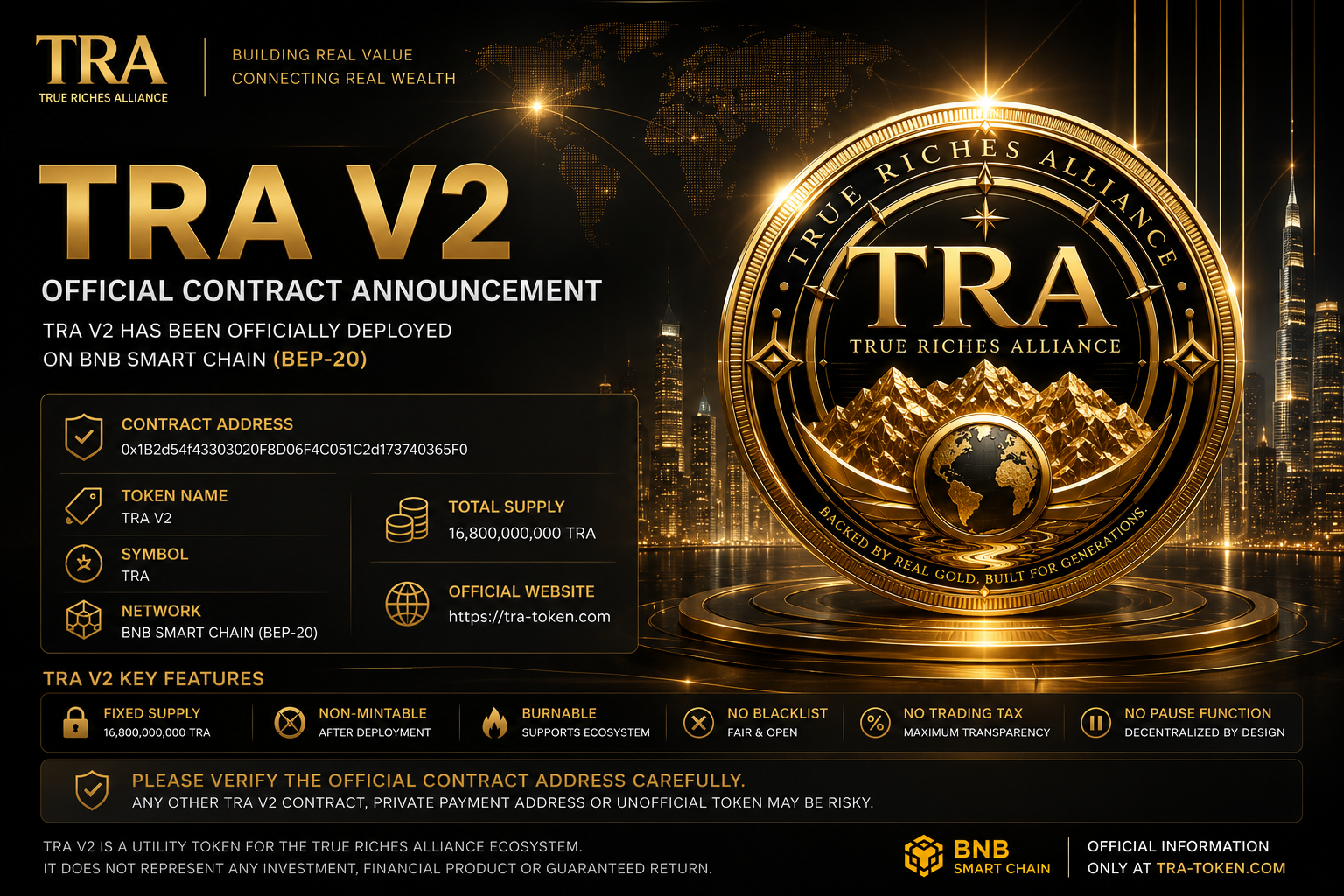 TRA V2 Official Contract Announcement